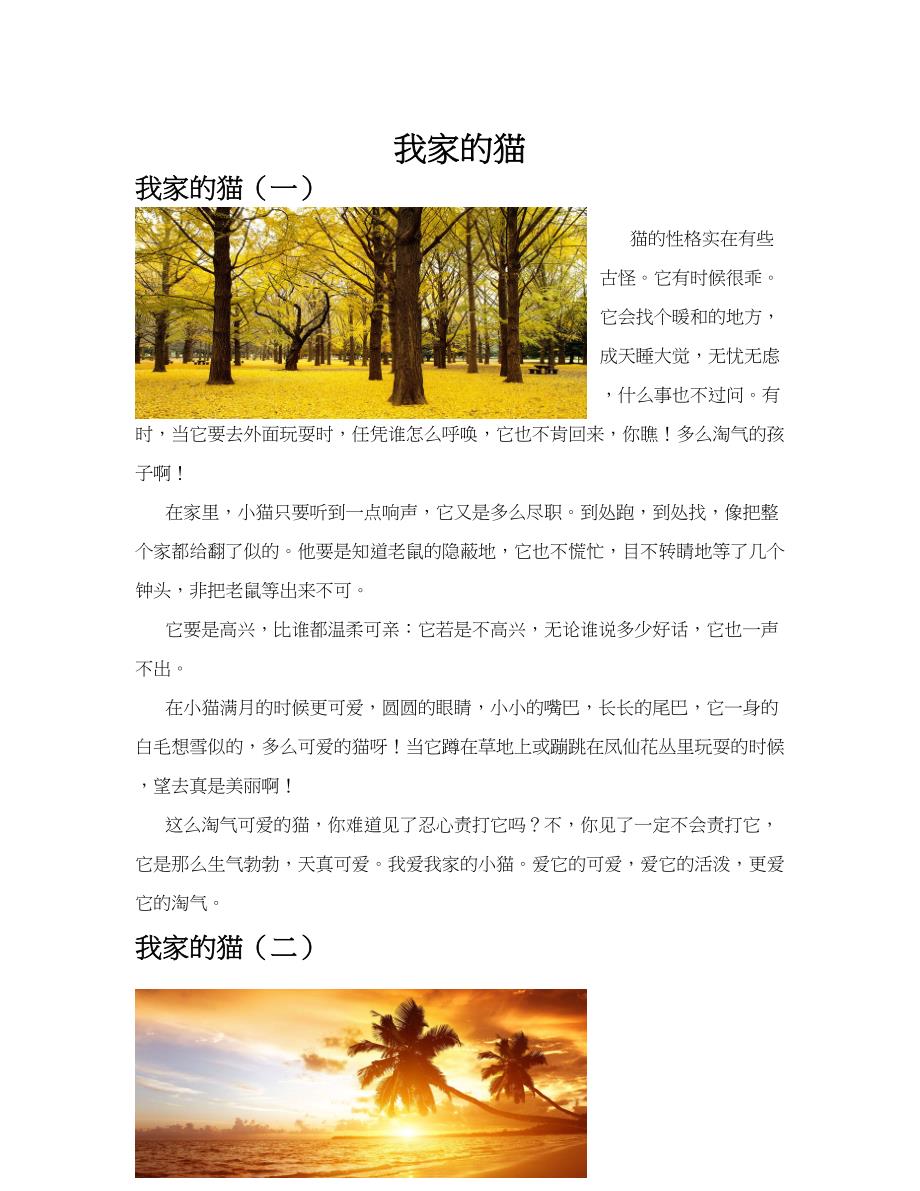 我家的猫(共10篇).docx_第1页