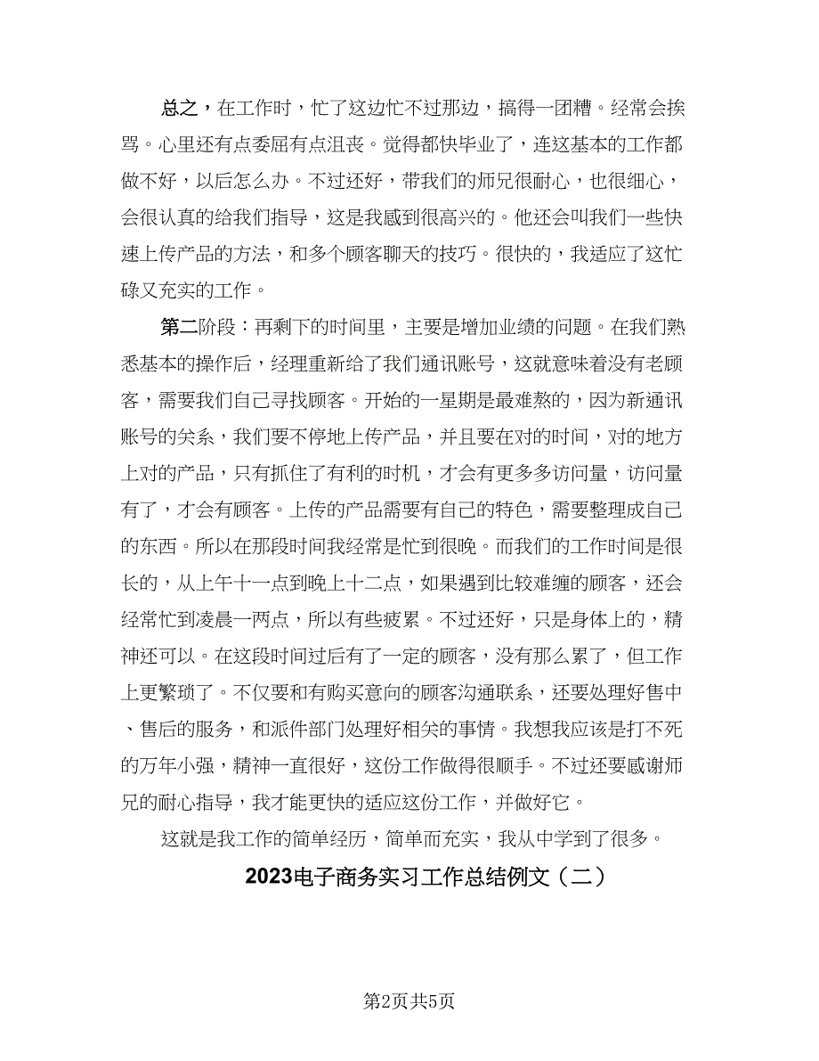 2023电子商务实习工作总结例文（三篇）.doc_第2页