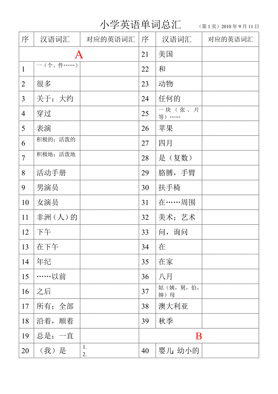 小学英语单词总汇(完全连续板1--20).doc_第1页