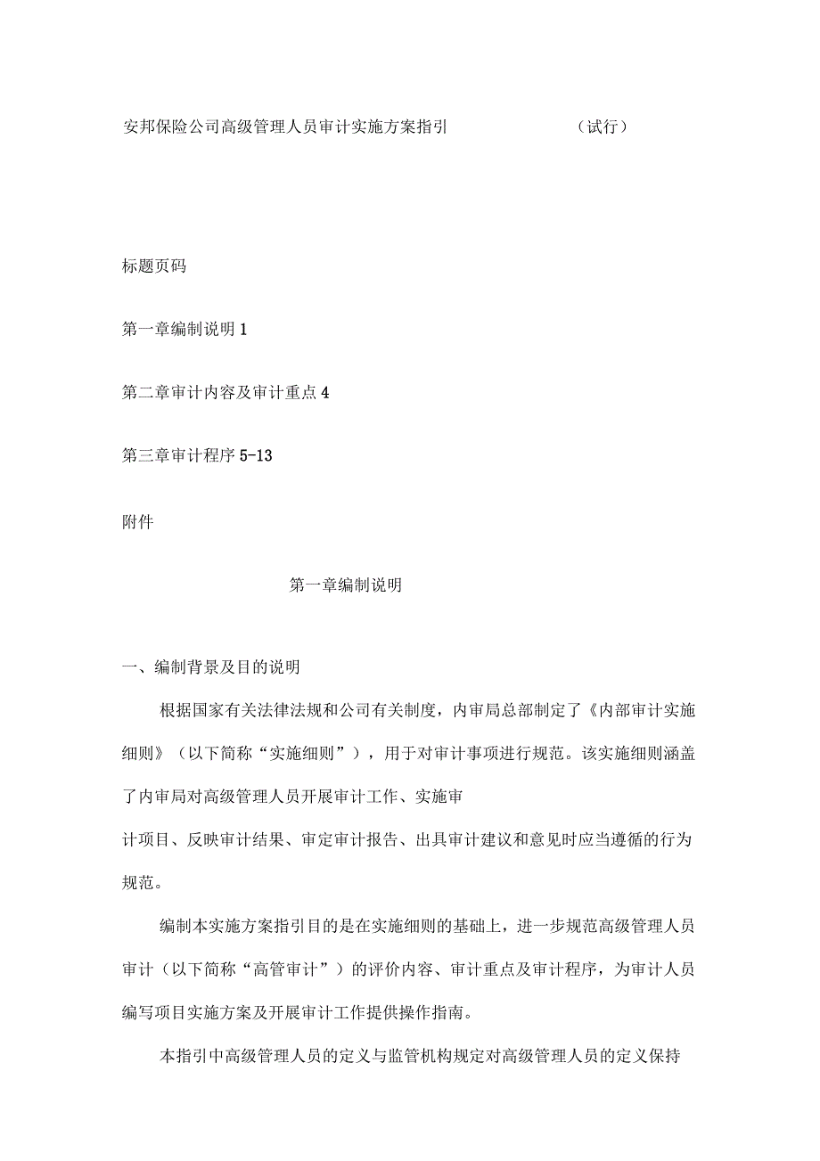 现代高管审计实施方案指引_第1页