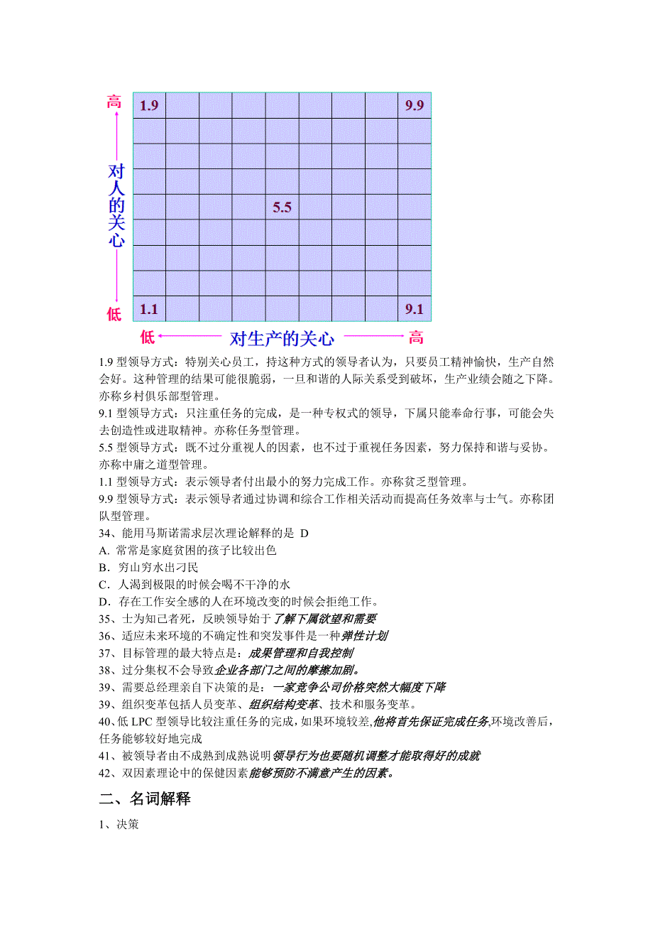 管理学期末复习样题_第4页