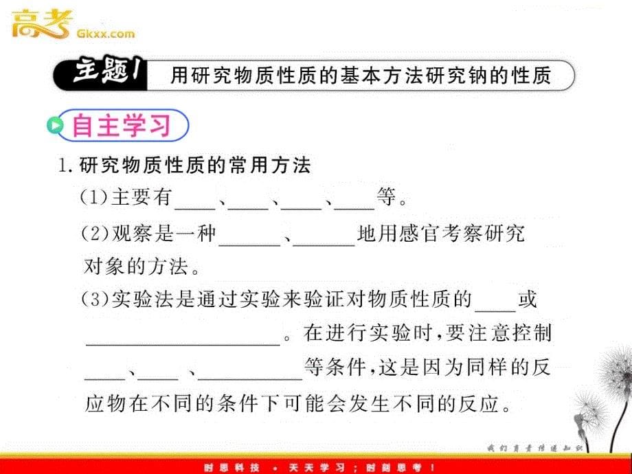 高中化学课时讲练通课件：1.2.1 研究物质性质的方法和程序（鲁科版必修1）_第5页