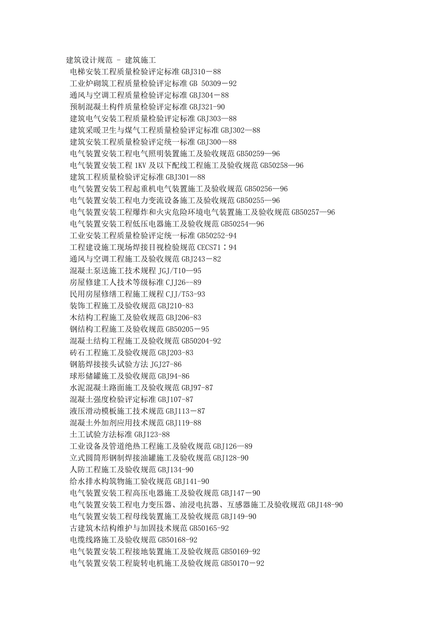 建筑电气规范目录_第1页