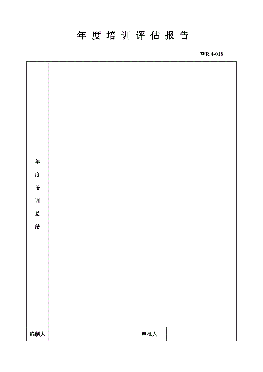 企业年度培训评估基础报告_第1页