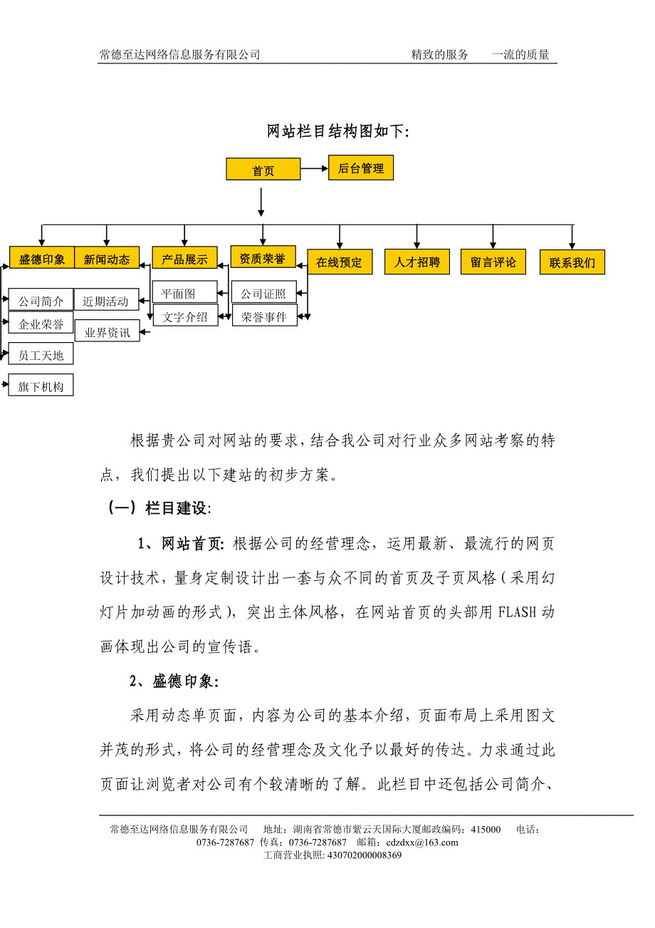 常德盛德贸易有限公司网站建设策划书_第2页