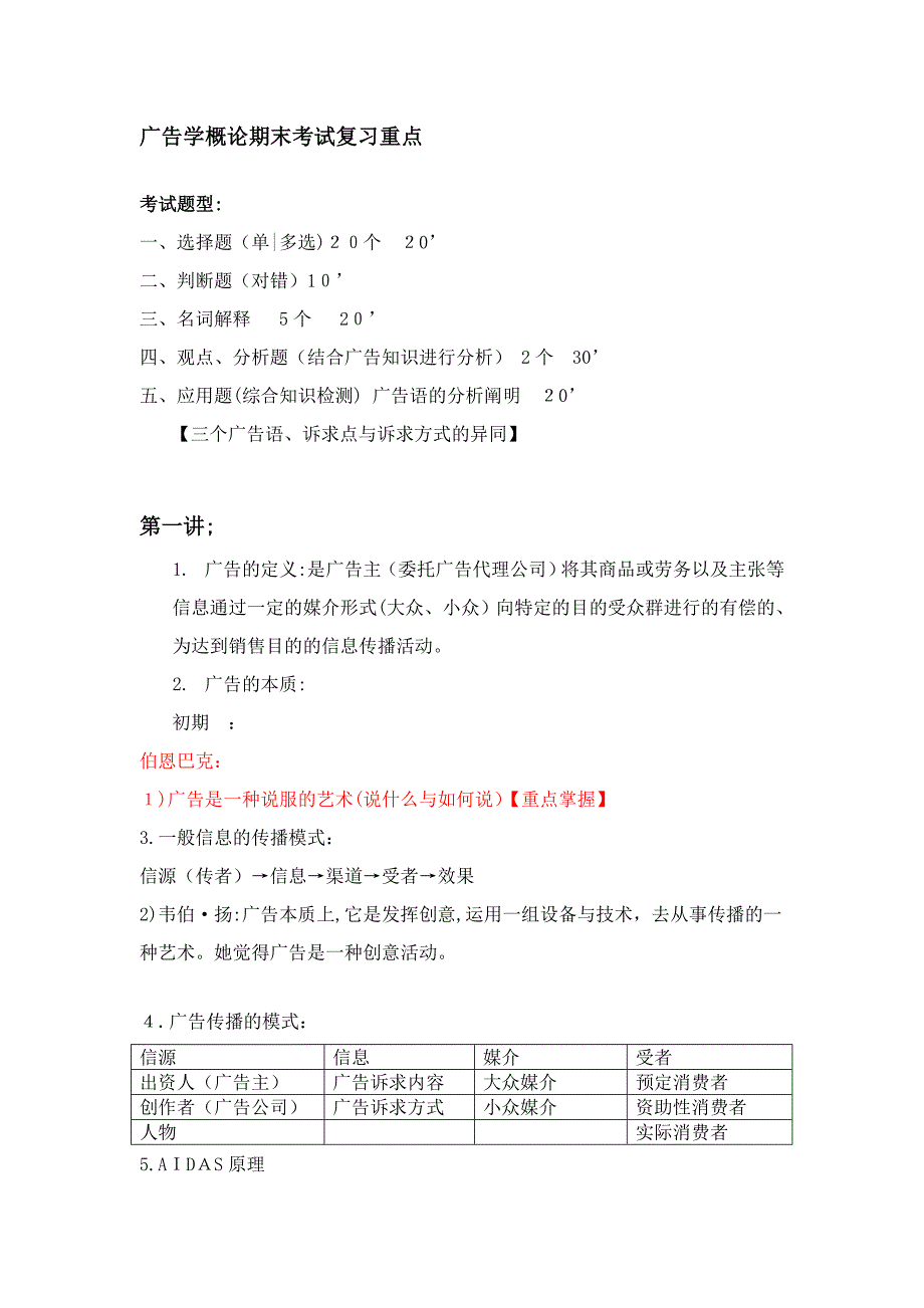 广告学概论期末考试复习重点_第1页