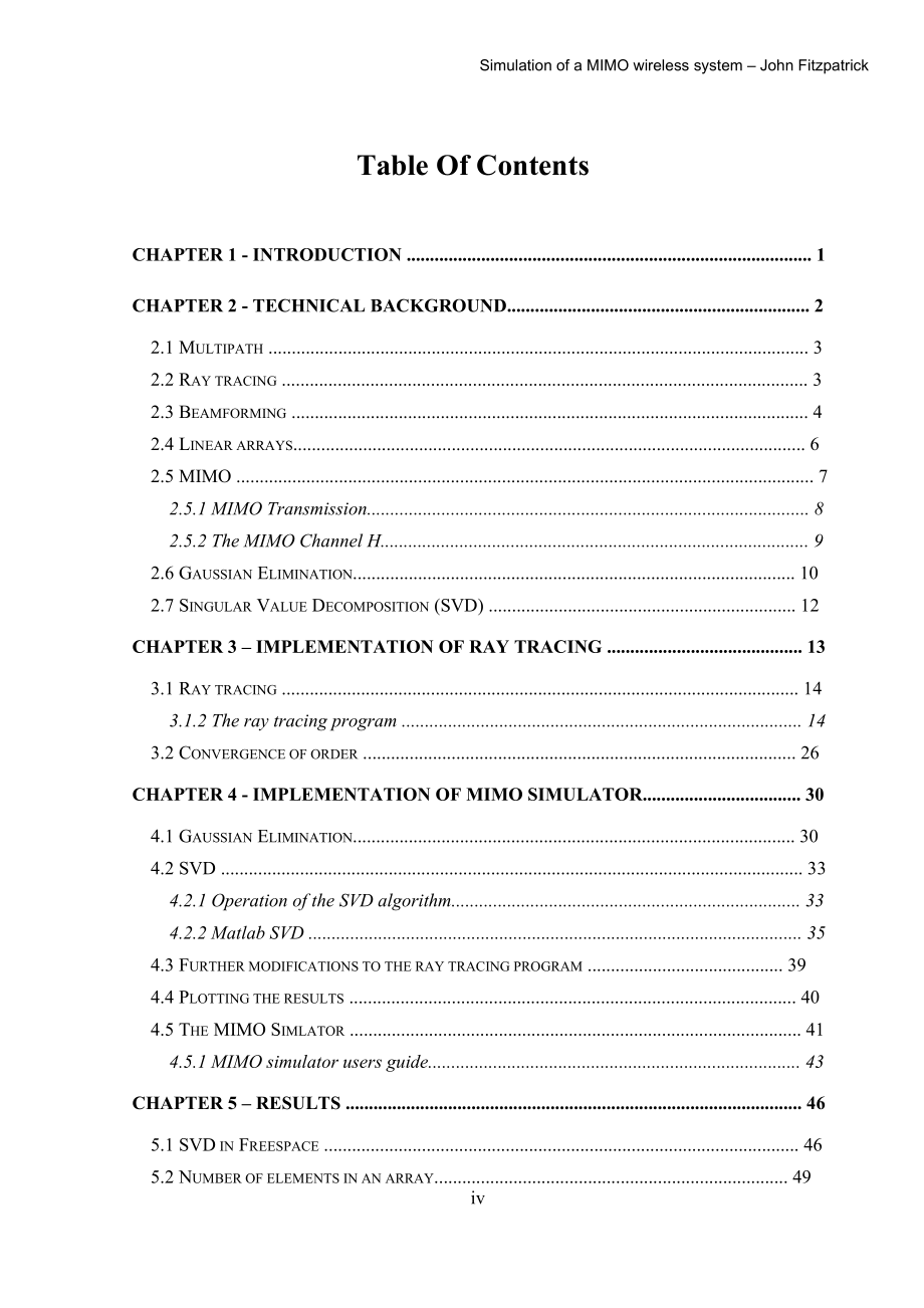 simulation of multiple input multiple output (MIMO)wireless system_第4页