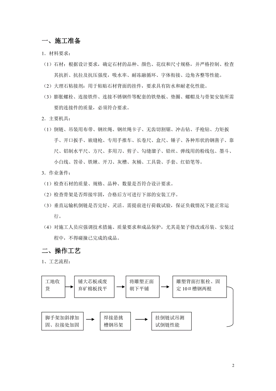 干挂大理石雕塑方案吊装及安全方案.doc_第2页