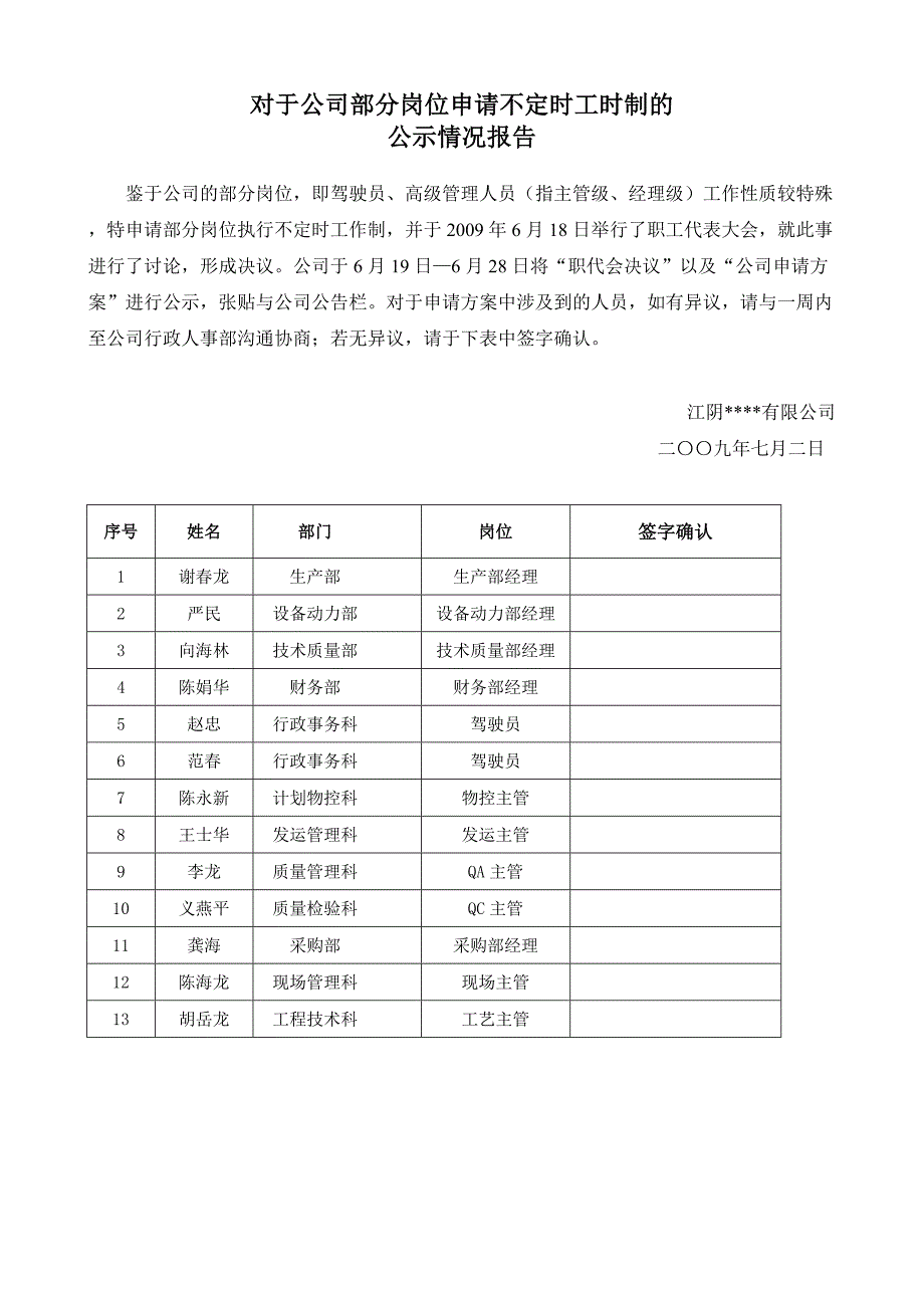 不定时工作制申请方案（全套已申报成功）_第3页