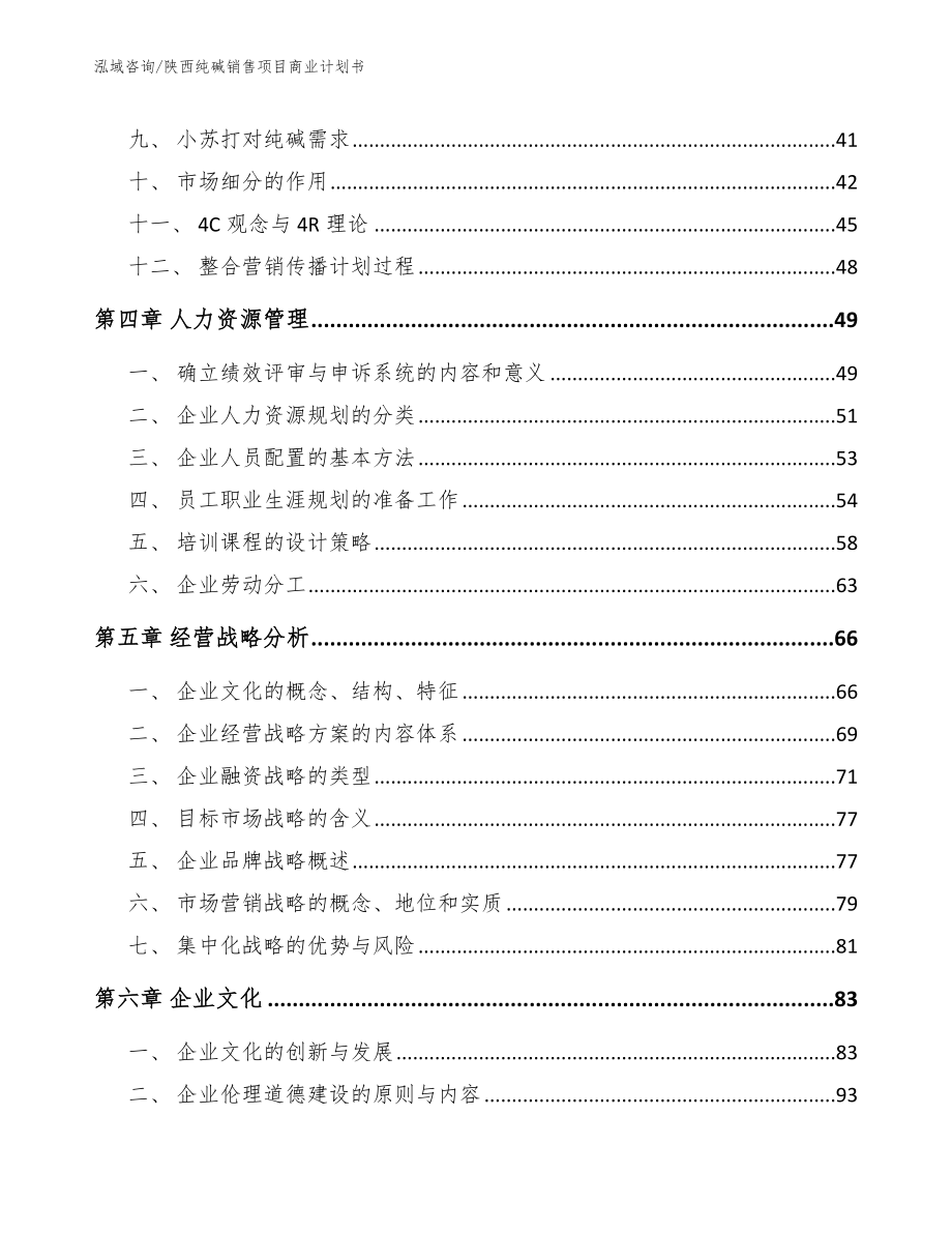 陕西纯碱销售项目商业计划书_范文参考_第2页