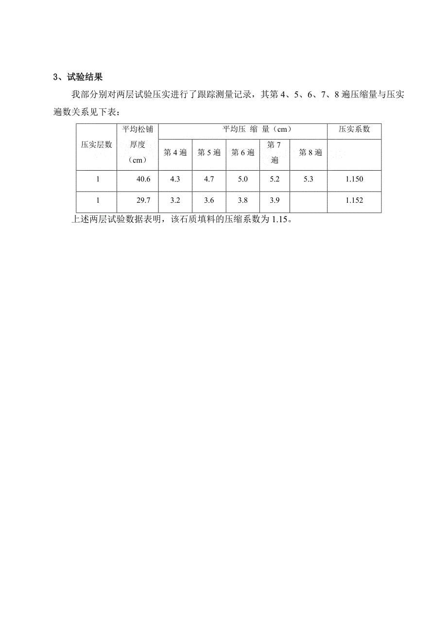 某高速公路第四合同段项目部石方试验段技术总结报告_第5页