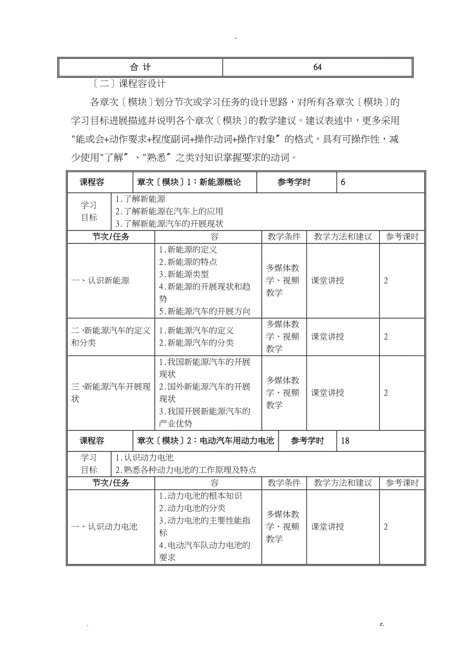 新能源汽车课程标准_第3页