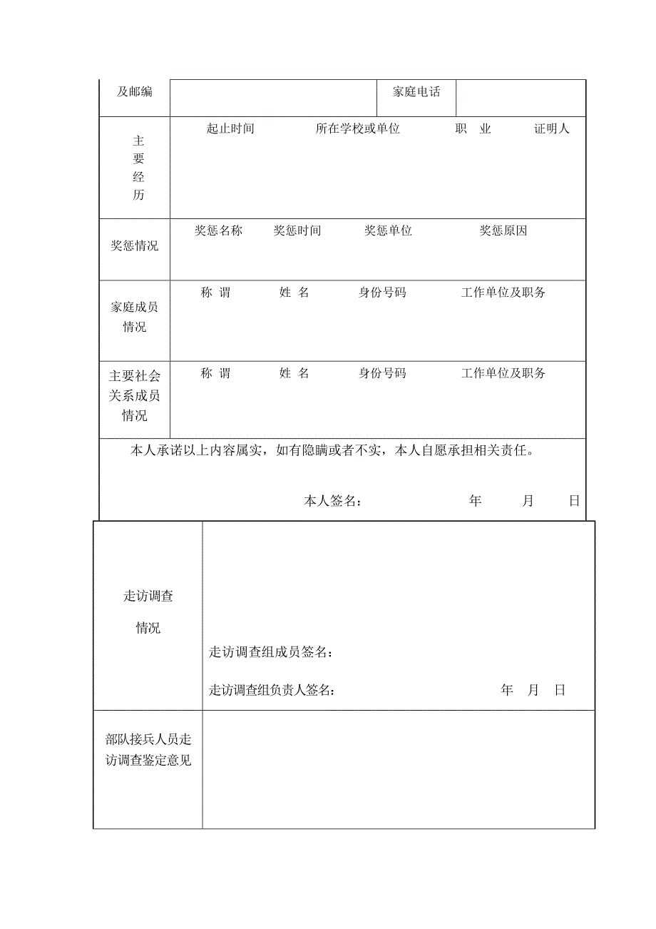 应征公民政治考核表_第4页