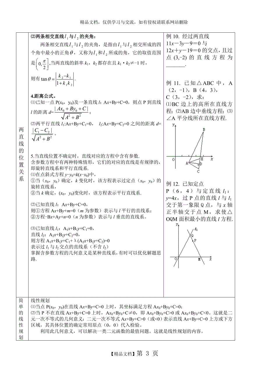 直线和圆的方程知识及典型例题_第3页
