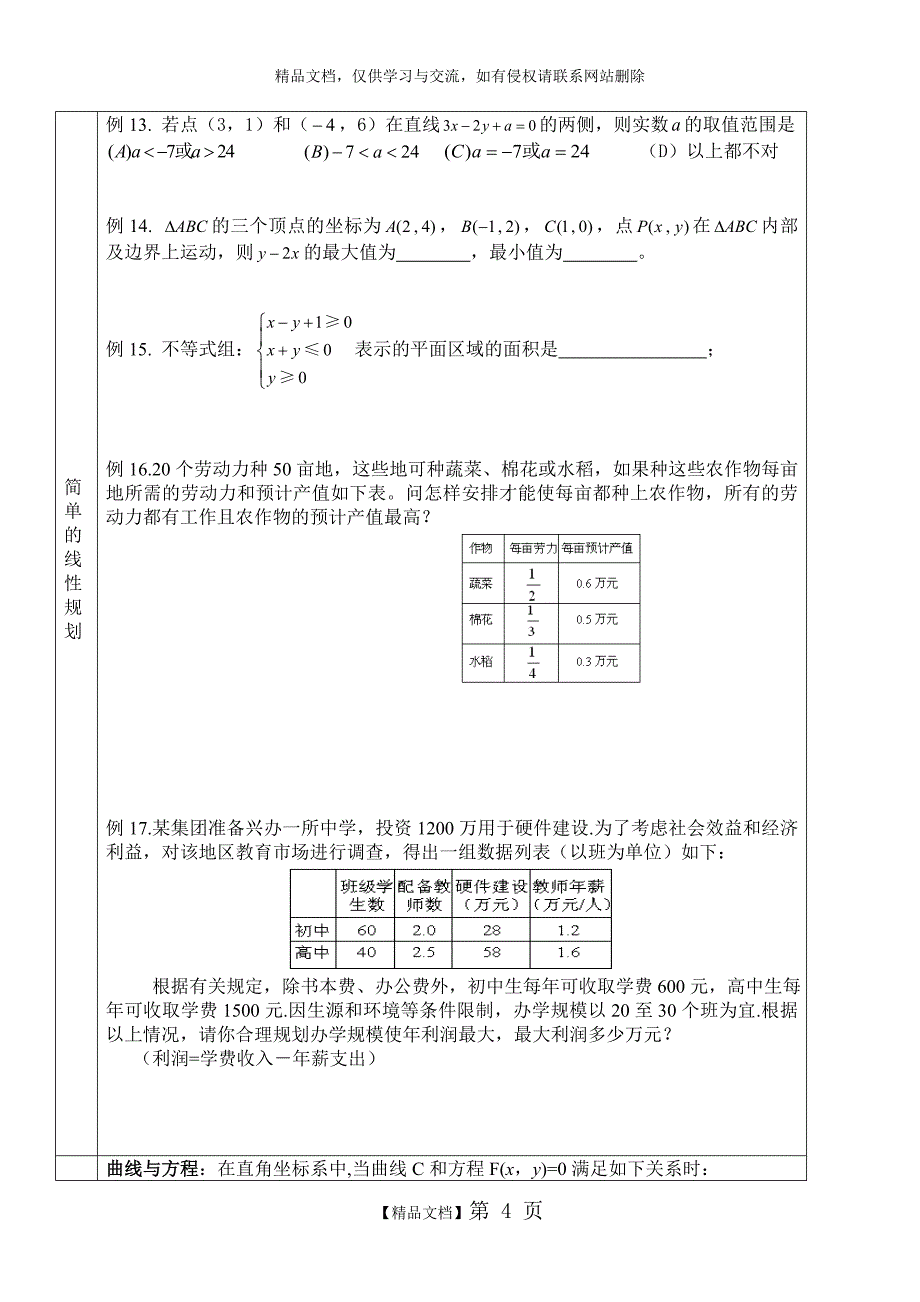 直线和圆的方程知识及典型例题_第4页