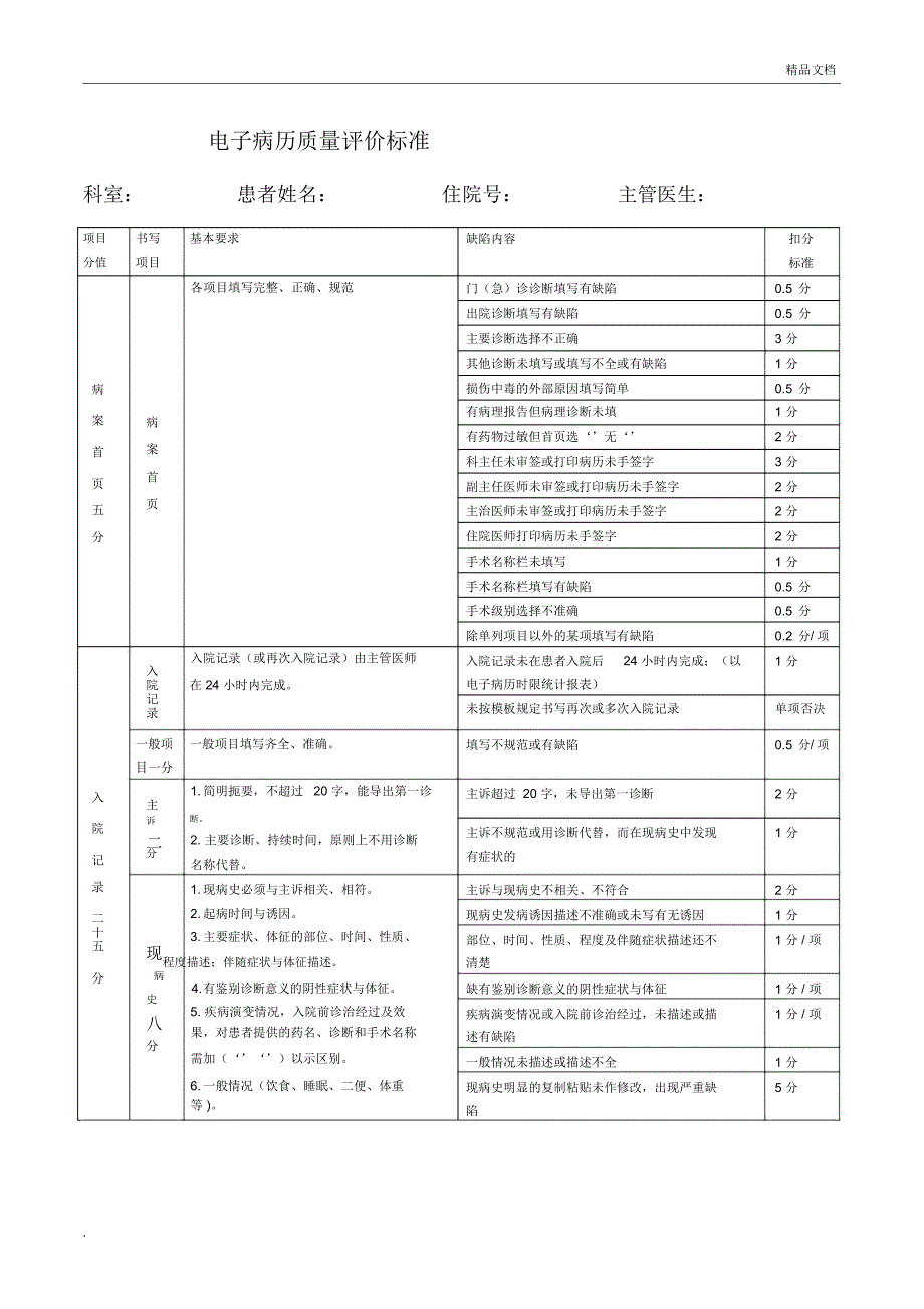 电子病历质量评价标准_第1页