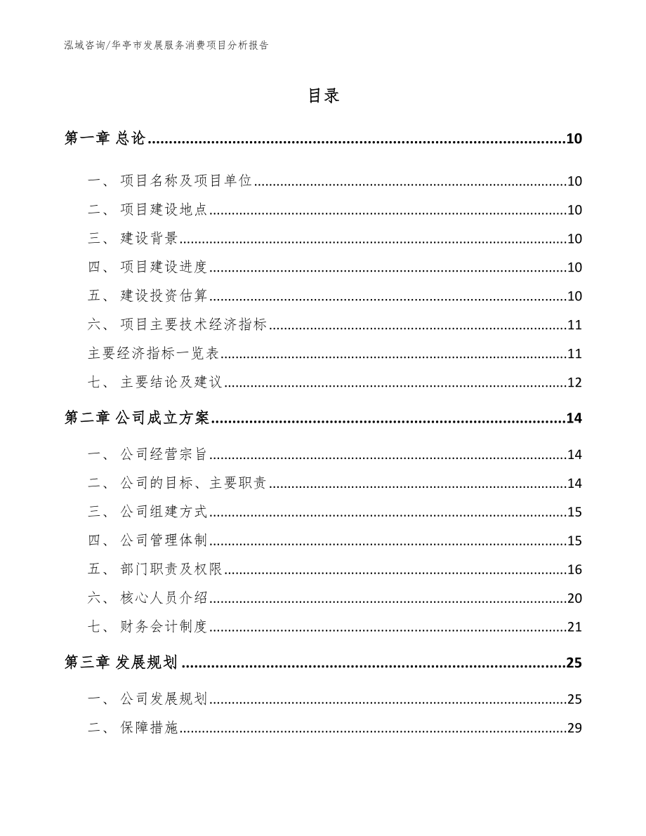 华亭市发展服务消费项目分析报告_第2页