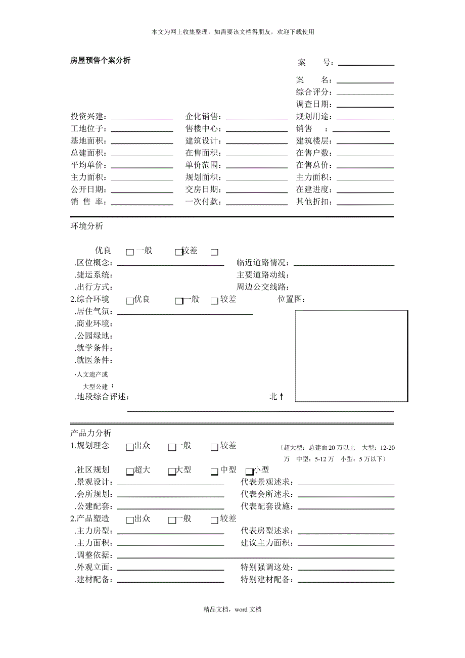 新联康房屋销售调研表(2021整理)_第1页