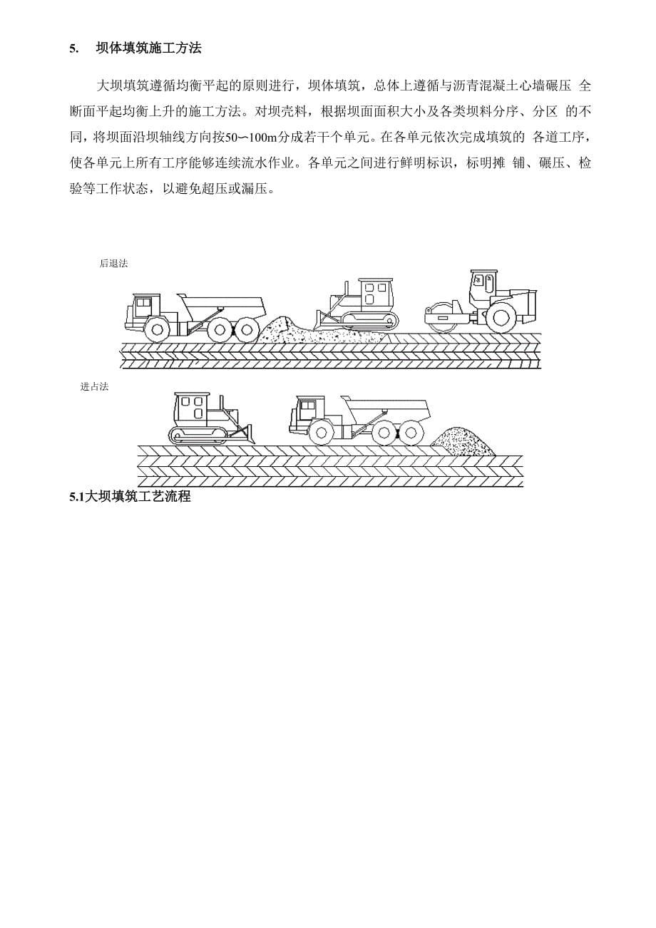 沥青混凝土心墙坝工程坝体填筑施工方案_第5页