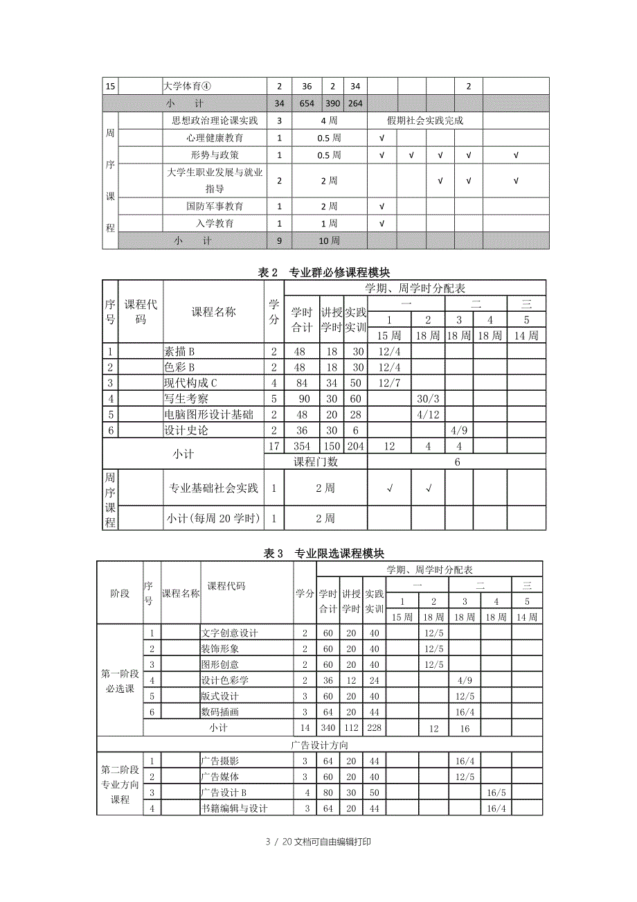 视觉传达艺术设计专业人才培养方案_第3页