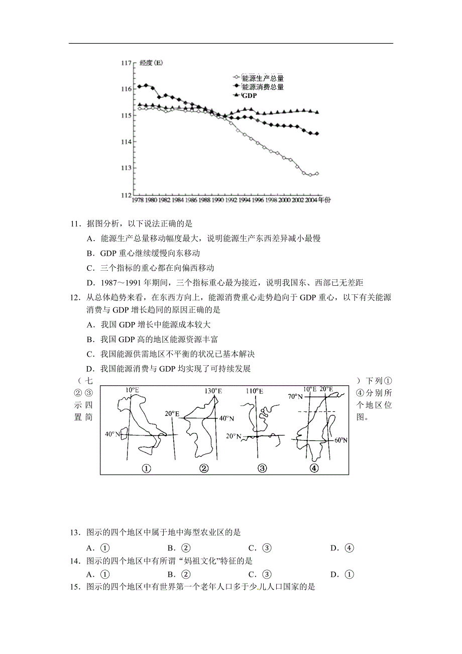 【押题预测】2013年上海高考冲刺预测试卷-地理_第3页