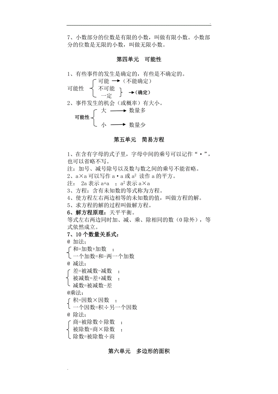 2019年人教版五年级数学上册知识点汇总_第3页