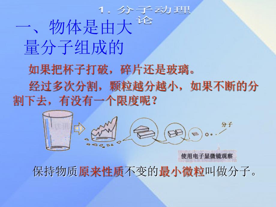 九年级物理上册 第1章 分子动理论与内能 1 分子动理论课件 （新版）教科版_第2页