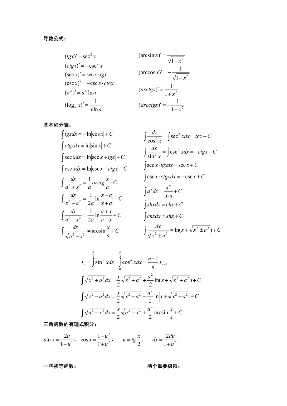 高等数学公式(费了好大的劲)19674_第2页