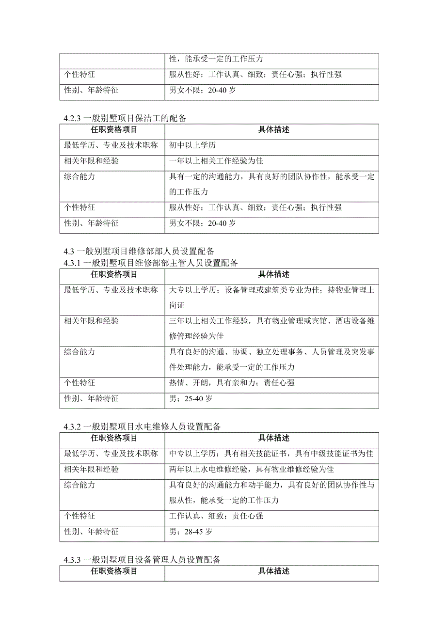 别墅项目管理人员及物资配备指引手册_第3页