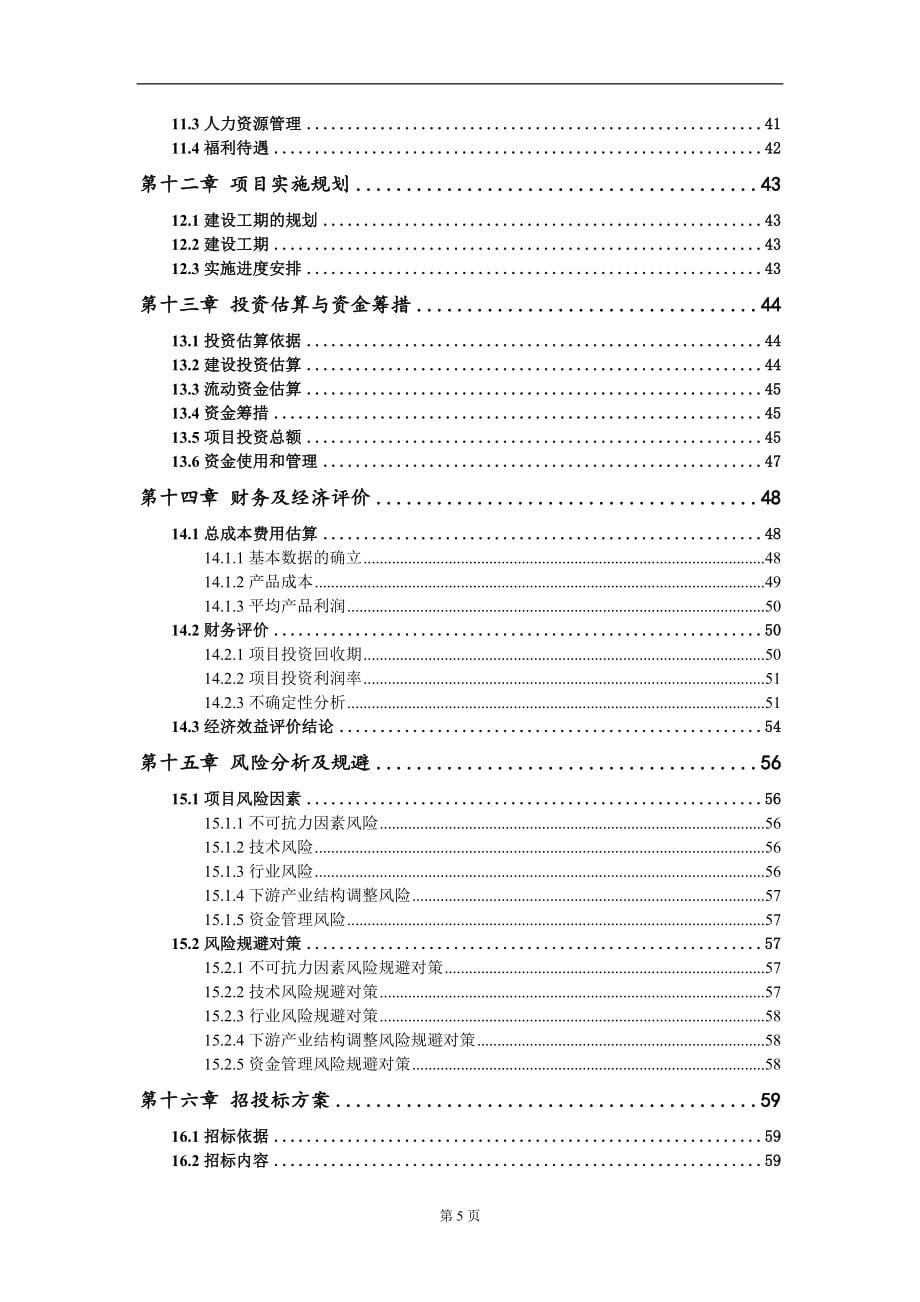 电石尾气高效利用年产40万吨氧化钙及配套年产4万吨脱硫剂项目可行性研究报告写作模板_第5页