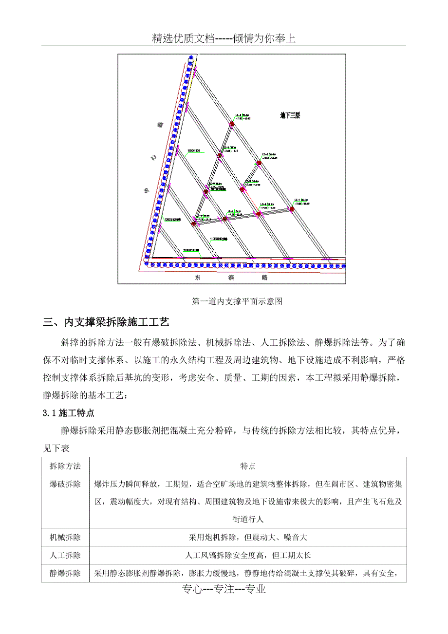 内支撑静爆拆除施工方案_第3页