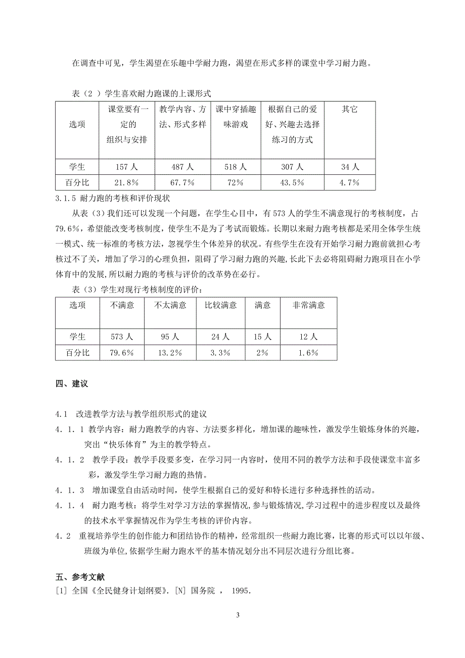 体育与健康论文：高年级耐力跑课的教学现状调查与分析_第3页