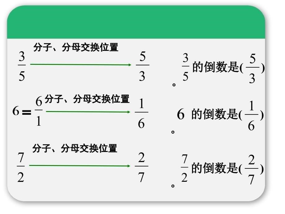 人教版六年级数学上册第二单元第九课时_倒数的认识 (2)_第5页