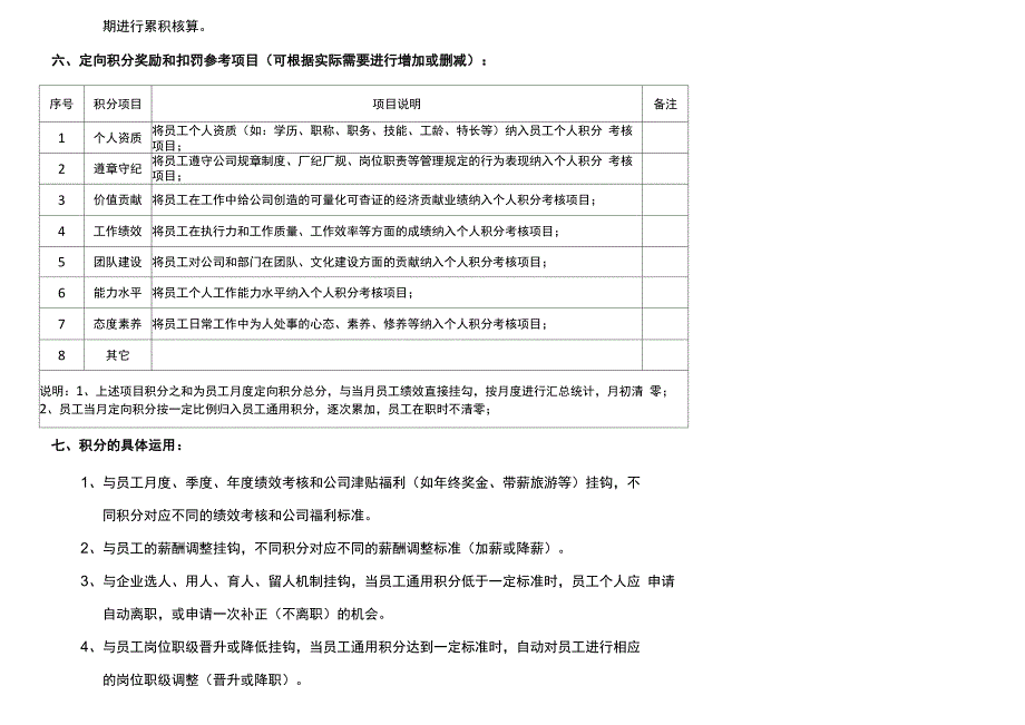 企业积分制管理实施方案_第4页