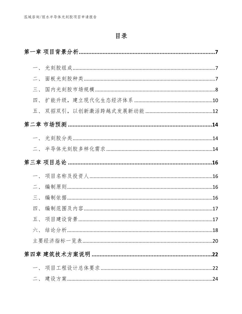 丽水半导体光刻胶项目申请报告_范文模板_第2页