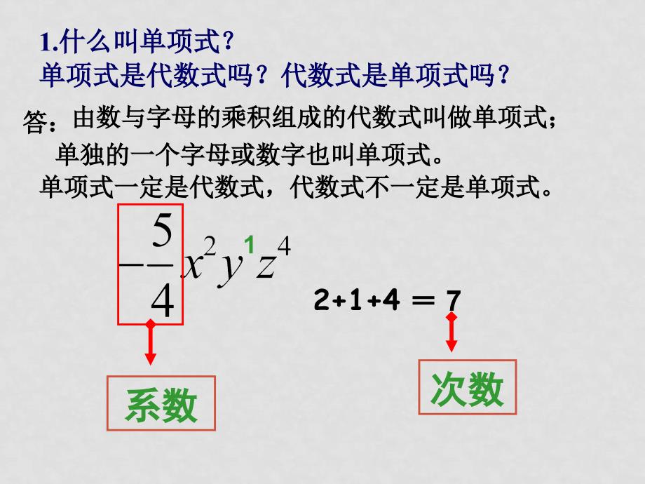 九年级数学中考24：整式 复习课件全国通用_第1页