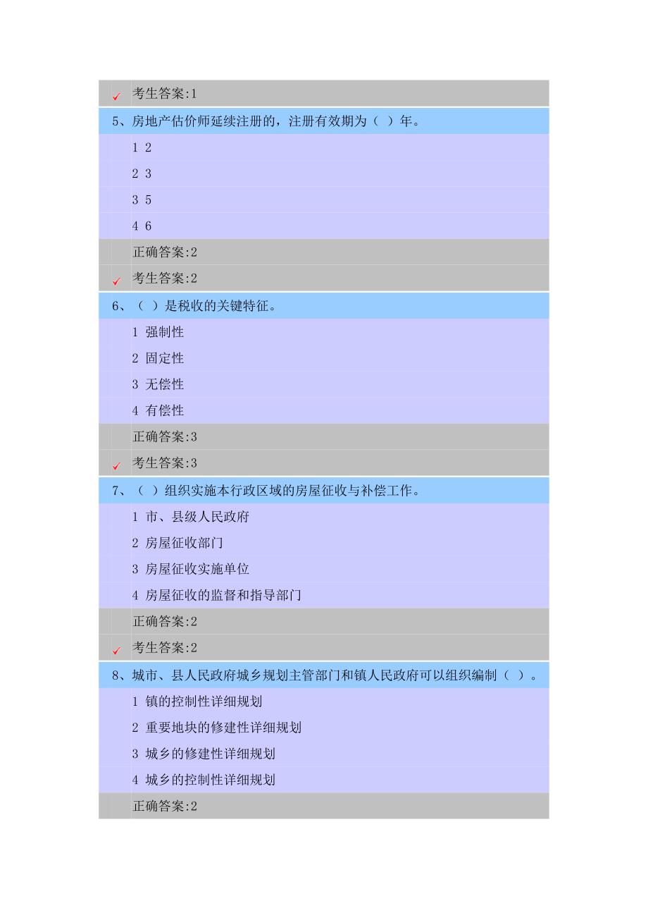 2023年江苏省房地产估价师选修课考试时间考试得分考试结果及格_第2页