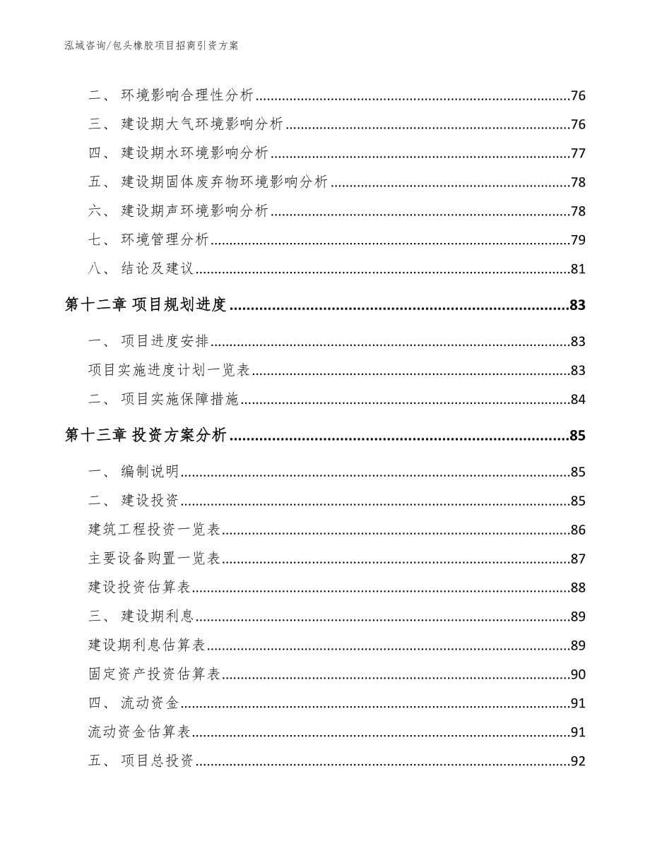 包头橡胶项目招商引资方案【模板参考】_第5页