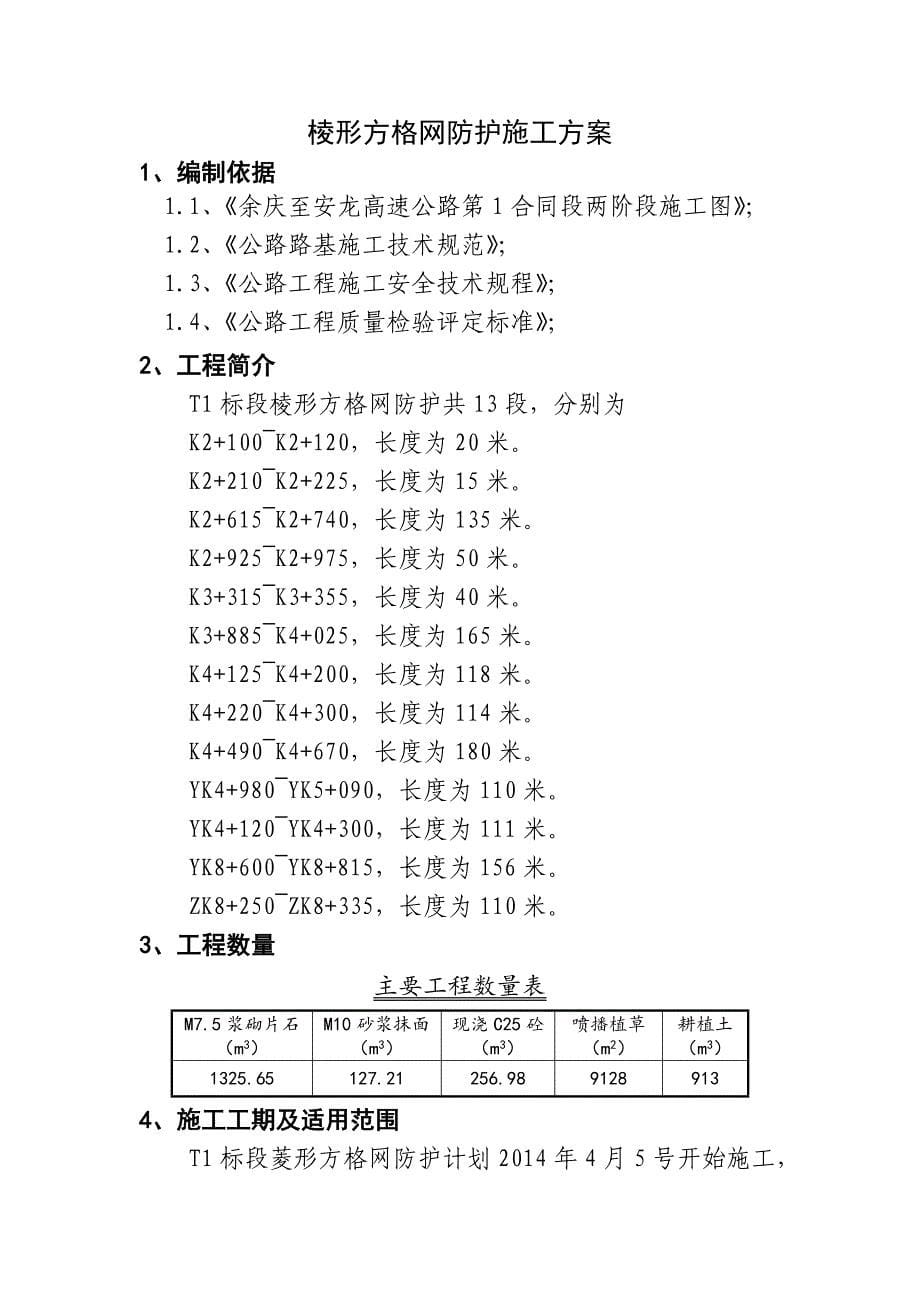 j棱形方格网防护施工方案_第5页