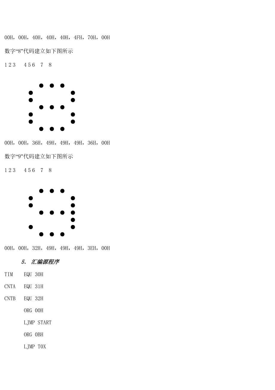 LED点阵0到9显示_第5页