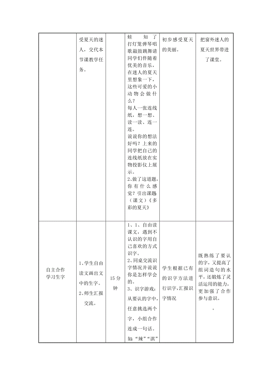 《多彩的夏天》授导型教学设计方案_第3页