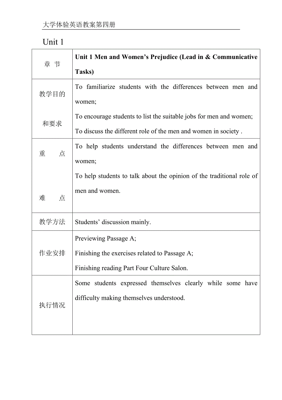 大学体验英语教案第四册_第1页