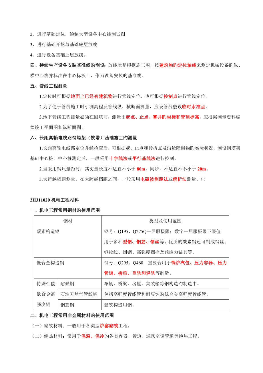 2023年二级建造师机电实务葵花宝典熟记必过_第2页