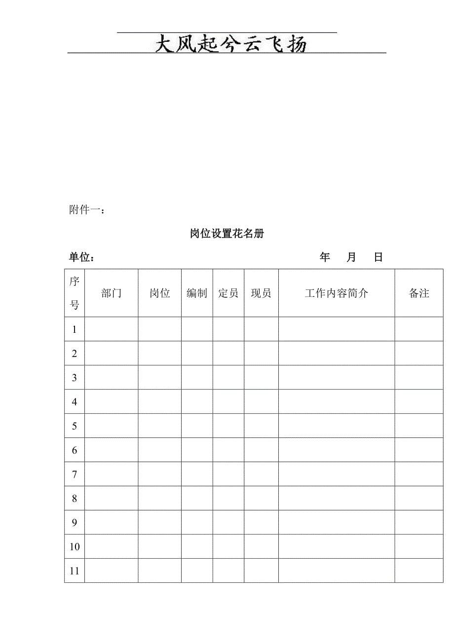 Adwoalh制造业企业定岗定编和岗位定员管理办法_第5页