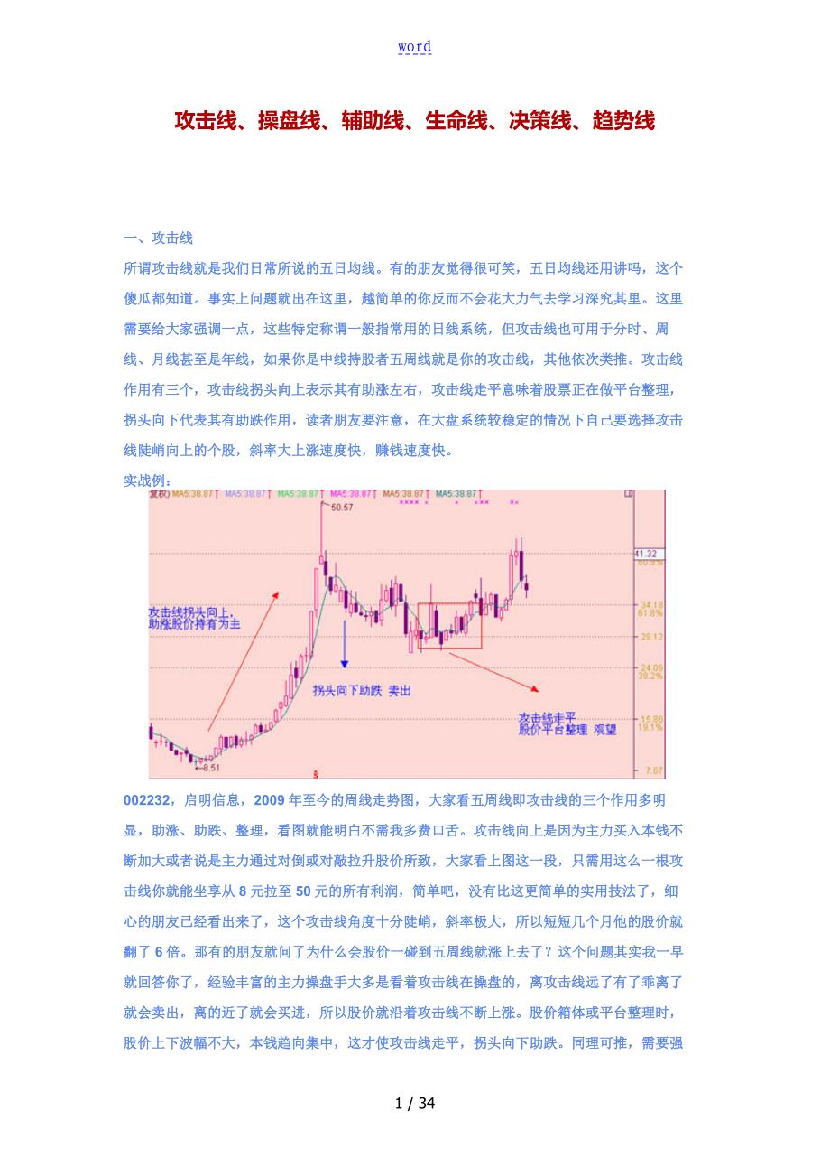 攻击线、操盘线、辅助线、生命线、决策线、趋势线_第1页