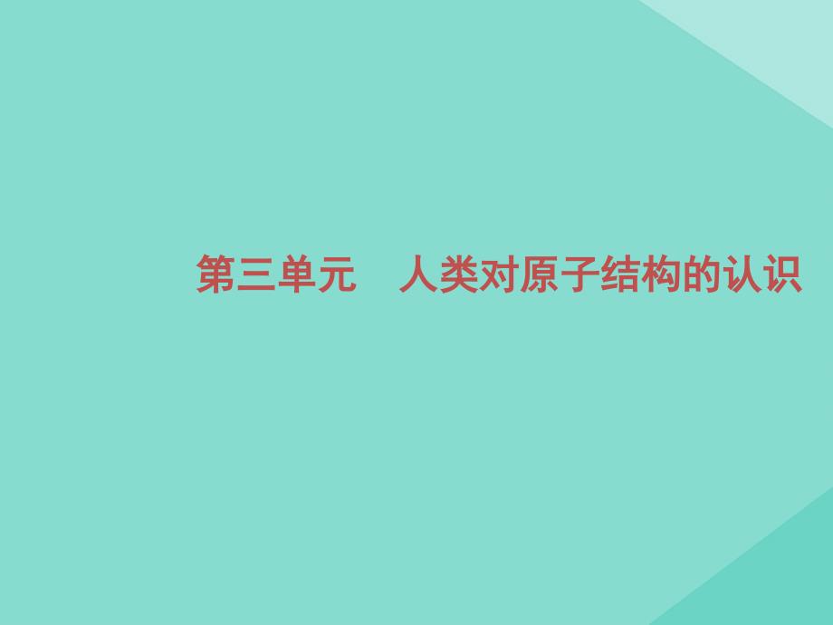 2020年高中化学 专题一 化学家眼中的物质世界 第3单元 人类对原子结构的认识课件 苏教版必修1_第2页