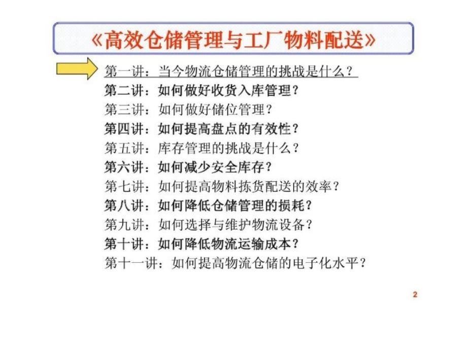 高效仓储管理与工厂物料配送1_第2页