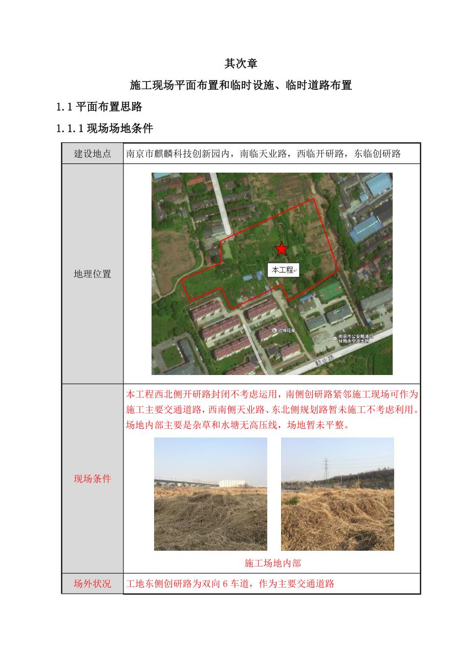 2.施工现场平面布置和临时设施、临时道路布置_第1页