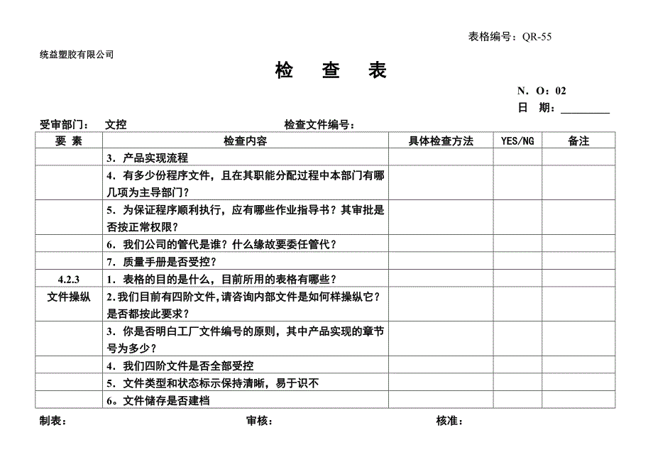 内部质量审核表_第2页