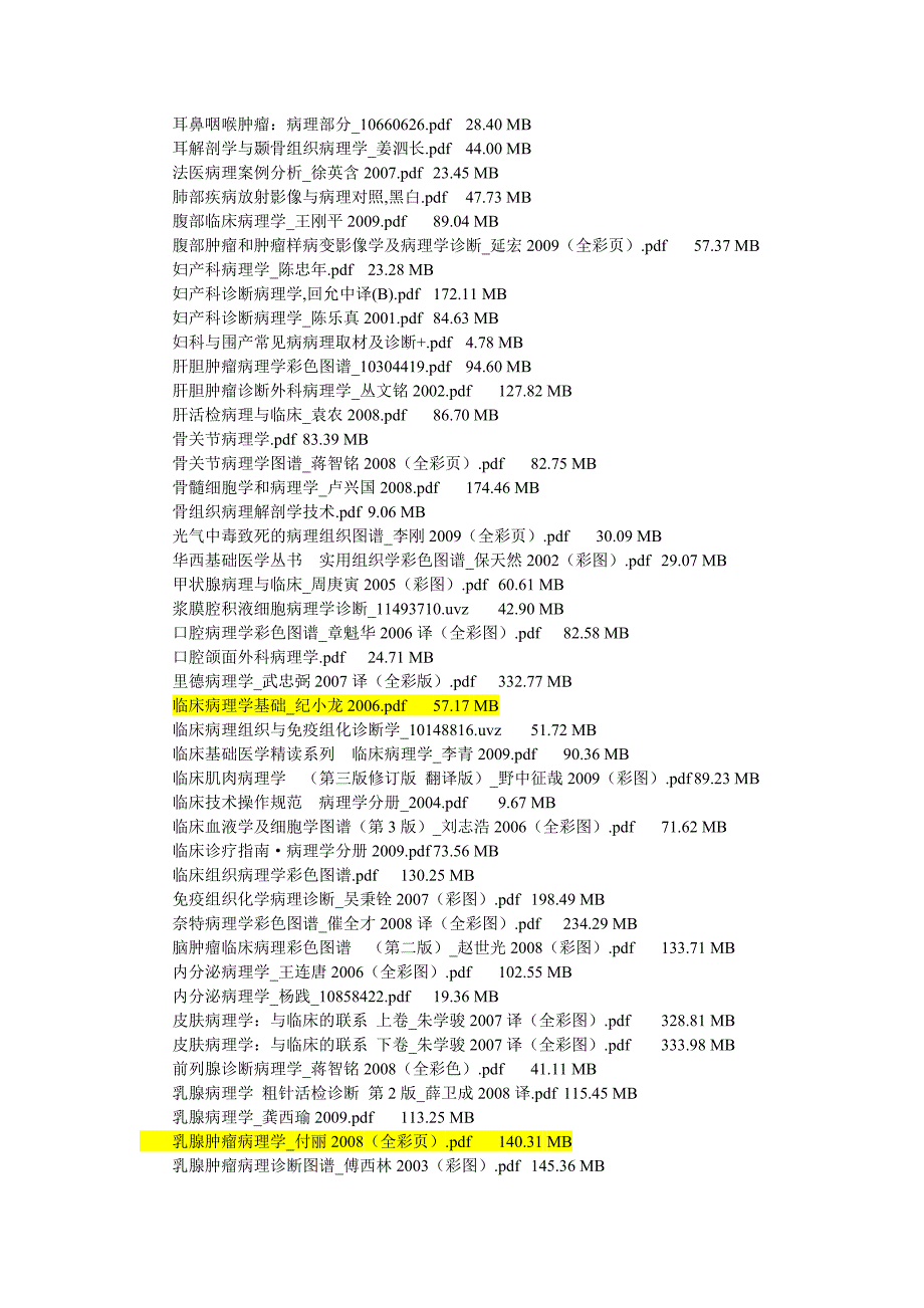 病理学参考书目.doc_第2页